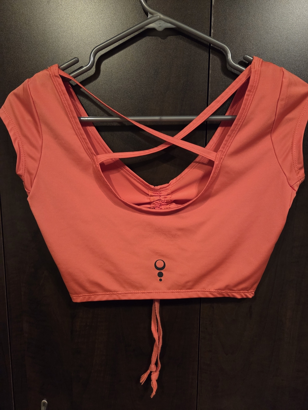 La Senza Spirit Women’s Coral Cross-Back Crop Top with Tie